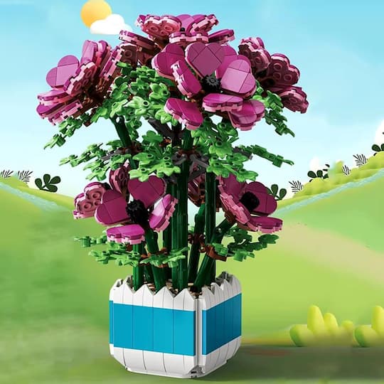 Wizardi Actiniaria Potted Flower Building Brick
